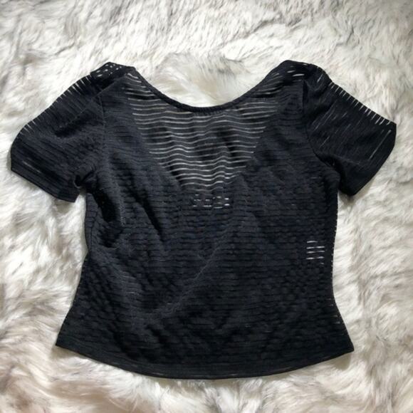 Seek the Label | small goth striped sheer blouse - Picture 3 of 7
